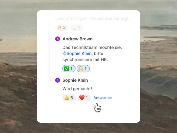 Join Kandidatennotizen mit Team-Erwähnungen